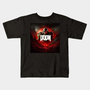 Doom Guy Red Planet Kids T-Shirt